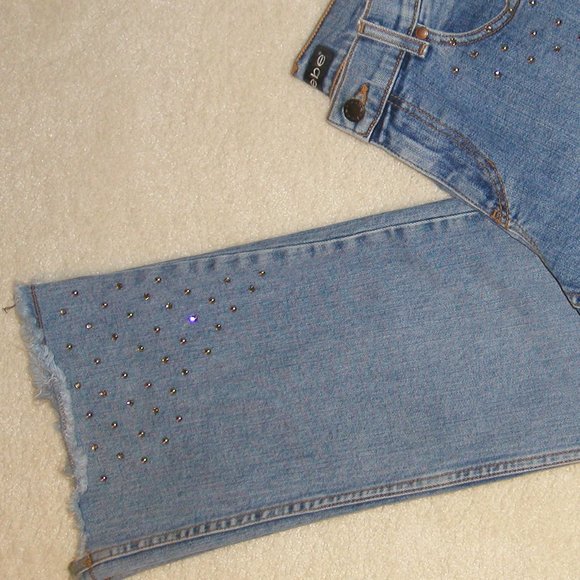 BB 2500 BeBe (S 6 Long) Distress Spandex   Denim (Boot Leg) - Picture 2 of 16